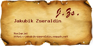 Jakubik Zseraldin névjegykártya